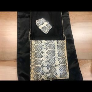 Vintage Authentic Snake Skin Crossbody Bag - 1990s